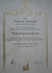 Meisterbrief fr das Parkettlegerhandwerk